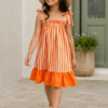 Tangerine Striped Sundress (2) Tangerine Striped Sundress