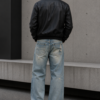 Vintage Ice Blue Distressed Wide-Leg Jeans (3) Vintage Ice Blue Distressed Wide-Leg Jeans