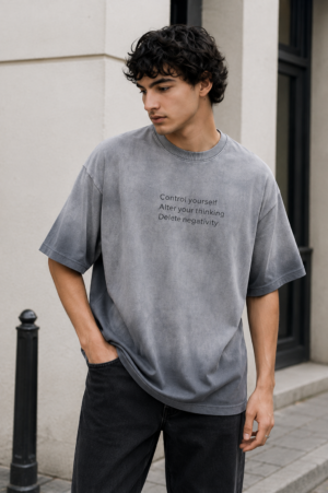 Washed Grey Graphic T-Shirt (1) Washed Grey Graphic T-Shirt