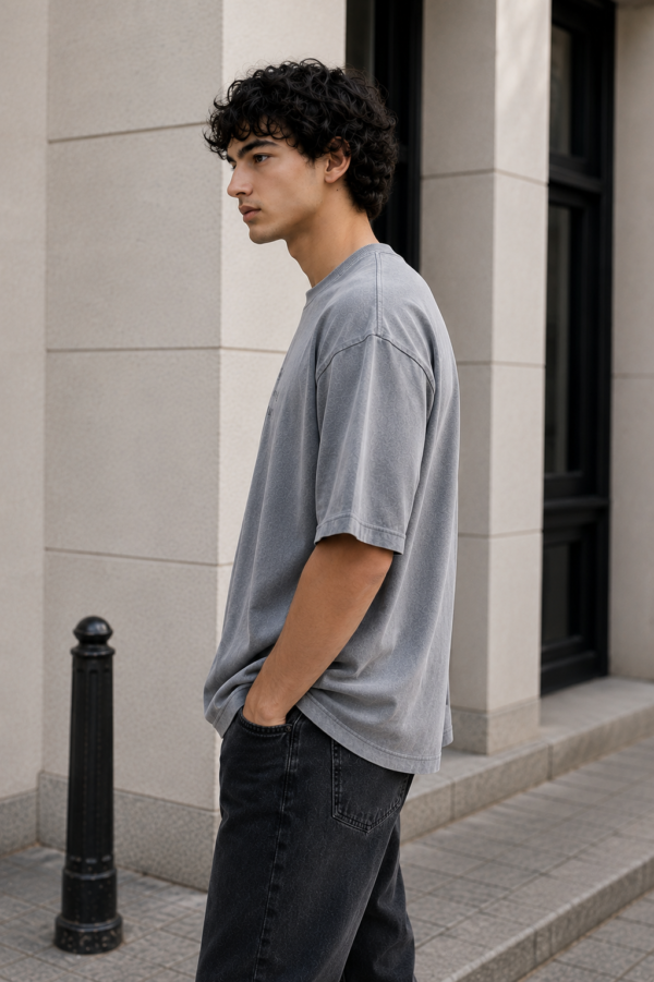 Washed Grey Graphic T-Shirt