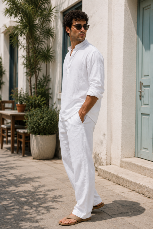 White Coastal Linen Shirt (2) White Coastal Linen Shirt