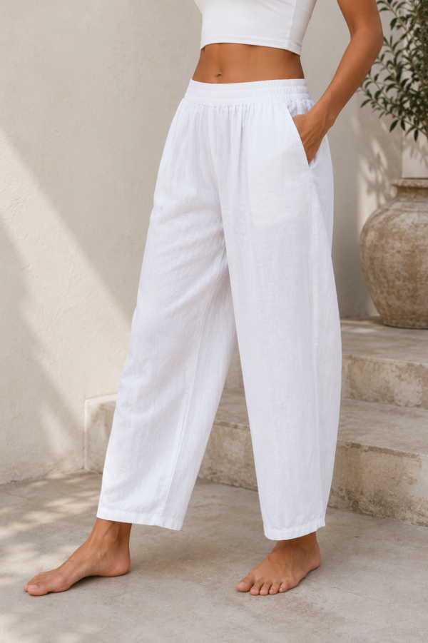 White Linen Women Pant White Linen Women Pant